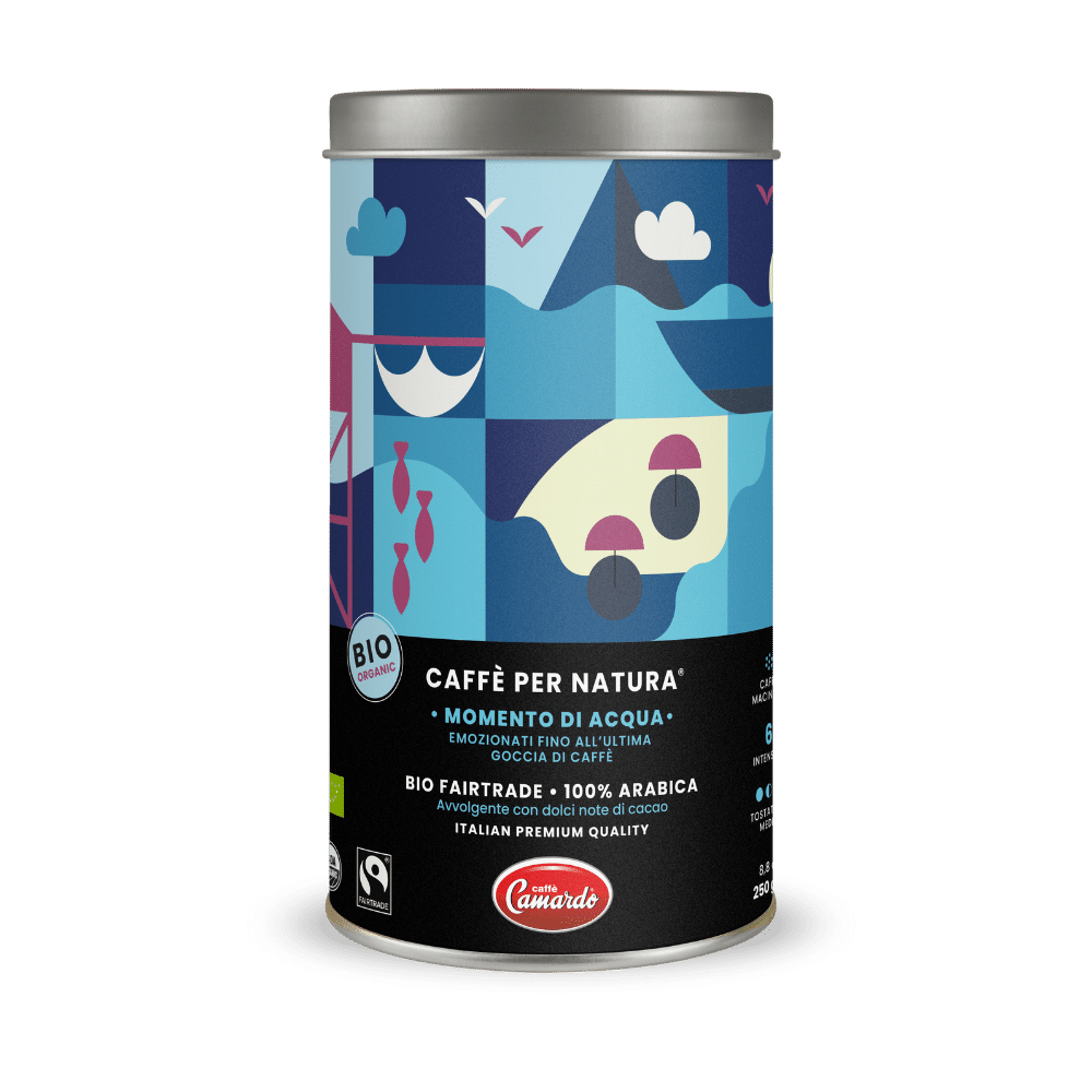 Caffè Macinato Biologico ACQUA – 250 gr con bag di juta riciclata-2