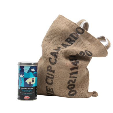 Caffè Macinato Biologico ACQUA – 250 gr con bag di juta riciclata